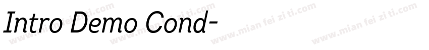 Intro Demo Cond字体转换